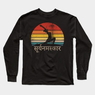 Surya Namaskara Sun Salutation Yoga Long Sleeve T-Shirt